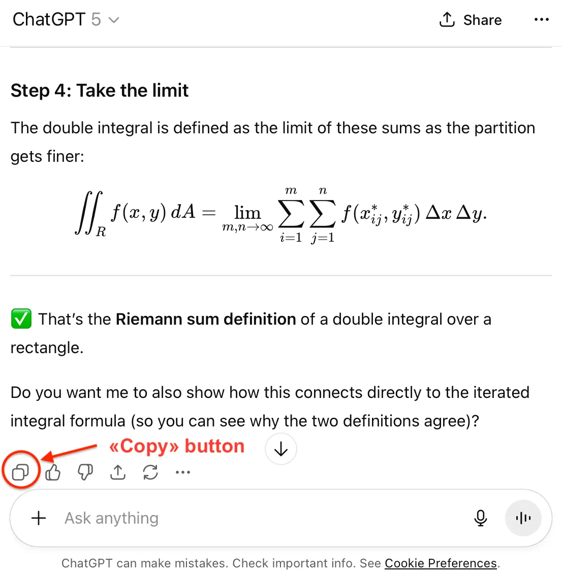 Standard "Copy" button